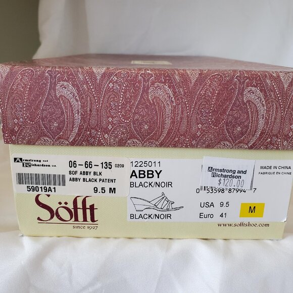 SOFFT  ABBY - Black patent leather strappy sandal  size 9.5 medium - Picture 4 of 4